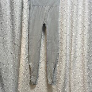 Light Gray Lace-Up Leggings Stretch comfy workout